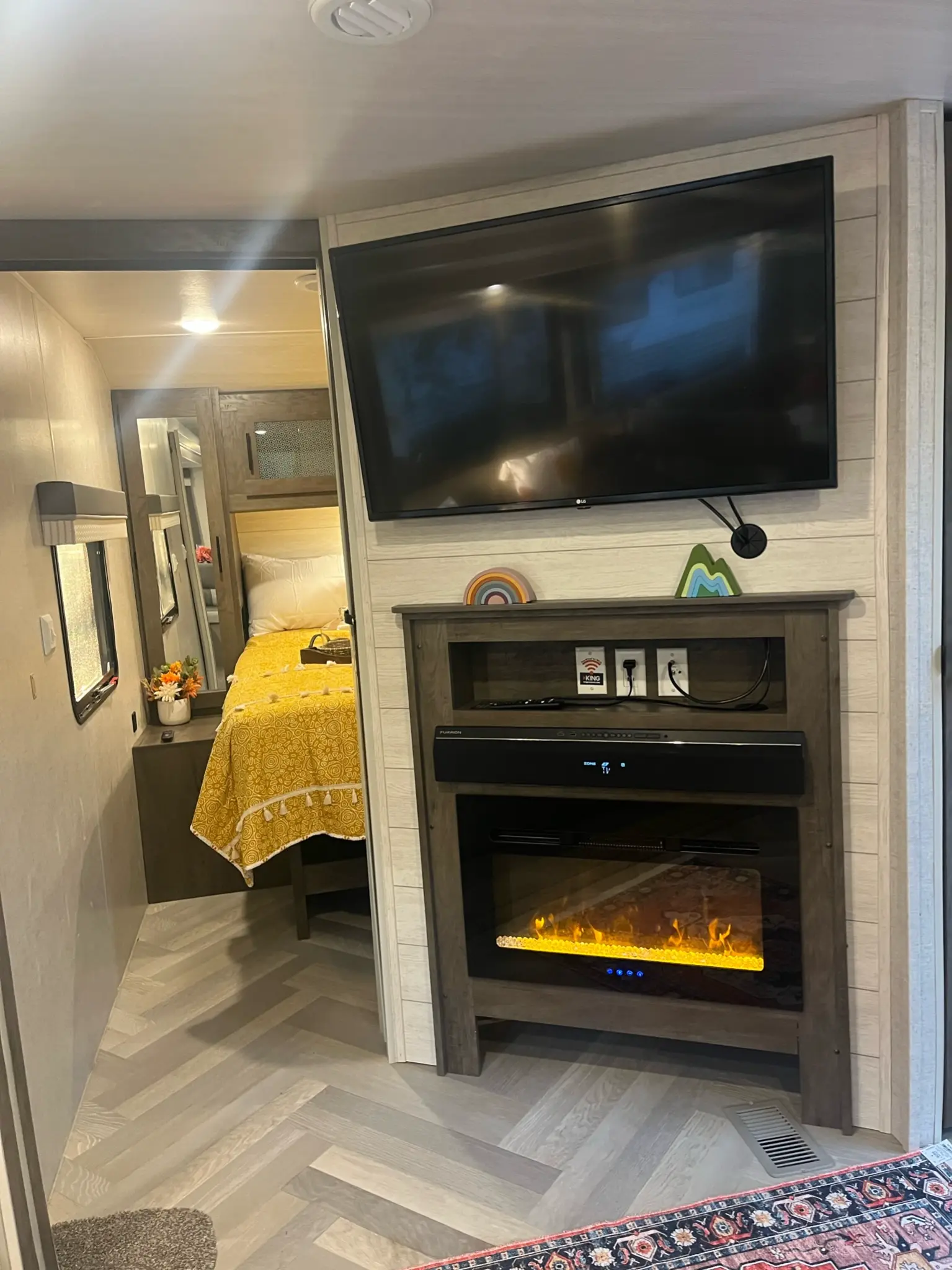 RV Hookup site with full connections under oak trees