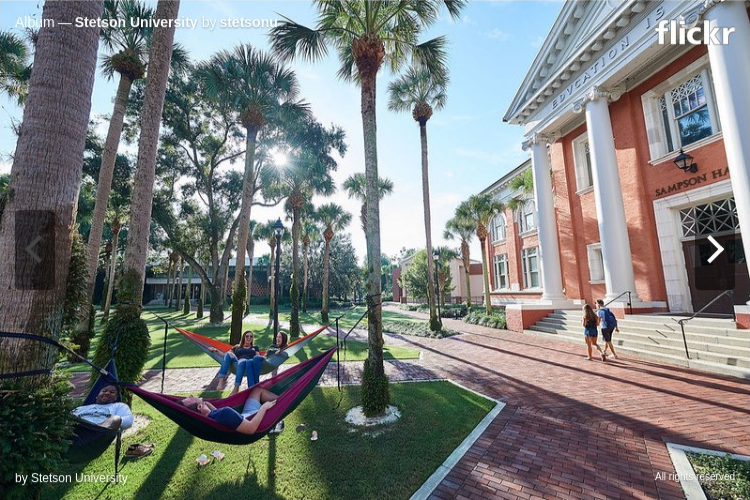 Beautiful campus of Stetson University with historic buildings